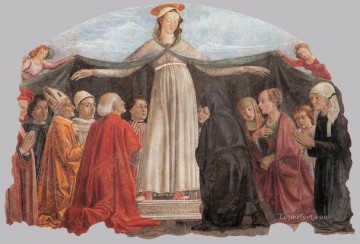 Domenico Ghirlandaio Painting - Madonna Of Mercy Renaissance Florence Domenico Ghirlandaio